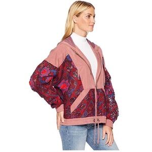 Free People Womens Magpie Lace Hoodie Jacket